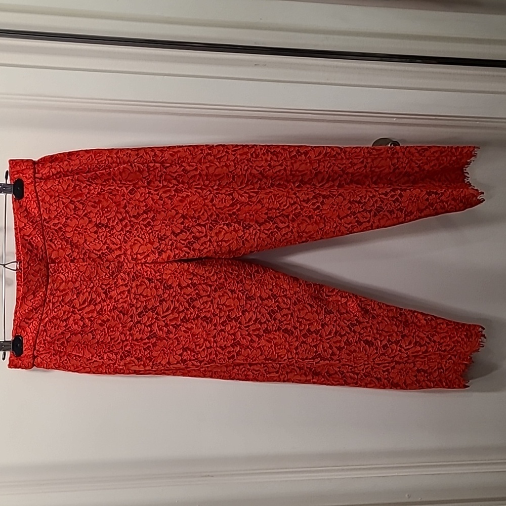 EUC s.6 J.Crew red lace pants